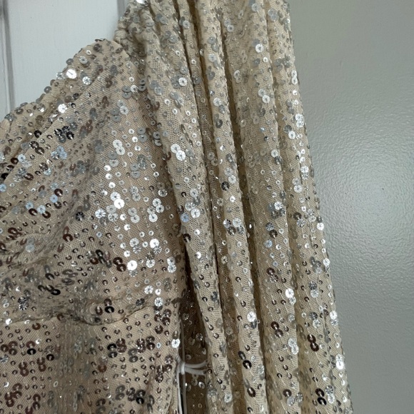 VICI - DRAW ATTENTION SEQUIN BODYCON DRESS - CHAMPAGNE - Picture 6 of 6